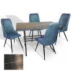Japon - Çırağan Masa Takımı - 80X120 (Werzalit, Wermodin Ve Allzalit Tabla) - (Palazzo- Mavi)