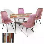 Japon - Çırağan Masa Takımı - 80X120 (Werzalit, Wermodin Ve Allzalit Tabla) - (Redwood - Pembe)
