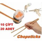 JAPON ÇUBUKLARI ÇİN ÇUBUKLARI 20 ADET YEMEK ÇUBUĞU 10 ÇİFT ÇUBUK