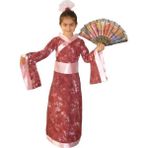 Japon Kimono Kostümü - 8 - 9 Yaş - Renkli
