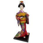 Japon Kimonolu Geyşa Bebek Kabuki Biblo 30 cm No.14