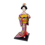 Japon Kimonolu Geyşa Bebek Kabuki Biblo 30 Cm No.4