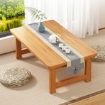 Japon Minimalist Ahşap Katlanır Sehpa Oturma Odası ve Yemek Odası için Alçak Zemin Masası Yerden Tasarruf Tasarım (Renk: A Boyut: 80x50x40cm)