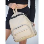Jara Bag Jara Frida Yıkama Deri Sırt Çantası - Açık Vizon