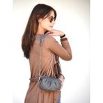 Jara Uruz Çok Bölmeli Mini Clutch Omuz Çantası - 00E-Gri