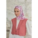 Jardin Secret Collection Soft Eşarp 1238-10 - Fuşya - Pembe - 90 x 90 cm