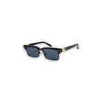 Jarin Siyah Yarım Çerçeve Retro Metal Detaylı Unisex UV400 Vintage Retro Güneş Gözlüğü