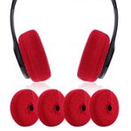 JARMOR Earpads Kazak Kılıf Koruyucu Örgü Kumaşlı Beats Solo 3/2 Kablosuz/Kablolu, Solo HD/Mixr/EP Kulaklıklar ve Diğer Kulaklıklar 1,57-3,14 inç Kulak Minderleri [ 2 Çift] (Kırmızı)