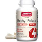 Jarrow Formulas Vegan Methyl Folate 400 Mcg Bio Mthf 6s-5-Methyltetrahydrofolate Glucosamine Salt - aromasız