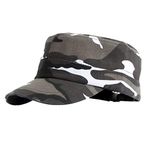 Jarseila Erkek Army Flat Top Unisex Multicam Cap Camo Washed Şapkalar Askeri Ordu Şapkası Kadın Pamuk, Tek Renk, Ayarlanabilir, Siyah, Einheitsgröße