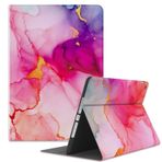 Jarviwiin iPad 9./8./7. Nesil 2021/2020/2019 10,2 inç, Çok Açılı Görüntüleme Standı 10,2 inç Kapak, Folio Akıllı Otomatik Uyandırma/Uyku iPad 9/8/7 Nesil Kılıf Sevimli (Mermer Pembe Renkli)