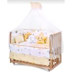 Jasmin Beşik Uyku Seti Sarı Yıldızlı 10 Parça + Cibinlik ve Aparatı Hediye - Sarı - Beyaz - 60 x 120 cm