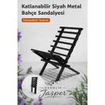 Jasper Beach Katlanabilir Portatif Metal Sandalye, Şezlong – Plaj, Bahçe ve Teras Kullanımına Uygun