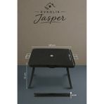 JASPER Büyük Boy Katlanabilir Taşıma Kulplu Bardaklık Detaylı Şemsiye Takılabilir Portatif Plastik Kamp Ve Balkon Sehpası 68x48x55 Cm