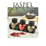 Jasper JPR-0122 3 Adet Stantlı 210ml Cam Tuzluk Biberlik Baharatlık