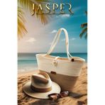 Jasper Jüt İp Bej Çok Amaçlı Seyahat Piknik Plaj Çantası Bej