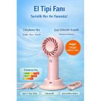 Jasper Sr-0034 Taşınabilir Standlı Serinletici Fan 3 Hız Ayarlı , Typ-C Şarjlı Fan Masaüstü Fan Vantilatör 2W-5V/1A