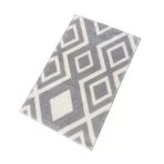 Jassrug Royal Kaymaz Taban Banyo Halısı 50x80 Karo Gri