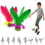 Jastown Kick Shuttlecock, Çin Jianzi, ayak raketle, tüy futbol monte, renkli tüy tekme raketle ayak egzersiz spor oyunu için, yumruk tüy topu açık veya kapalı, 2 adet (GR)