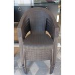 Jawball Rattan Efektli Plastik Bahçe Balkon Sandalyesi 6 Adet