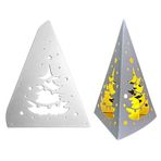 JAWSEU Noel Feneri Kesme Şablonları, Noel Ağacı Fener Delgi Fener Mumluk Noel Metal Baskı Kalıpları Abajur Metal Kabartma Şablonları 3D Şablonlar Kesme Bu Kendin Yap El İşi