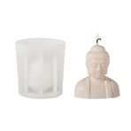 JAWSEU Silikon kalıp aroma terapi alçı seti, küçük Buda kafası kalıpları, silikon kalıplar, reçine silikon kalıp, kendin yap el yapımı üretim için, kokulu mum