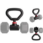 Jayflex Dambıllar için Hyperbell Döner Kettlebell Kavrama - Ev Fitness Çalışması için Ayarlanabilir Ağırlık Dambıl Kavramaları - Kettlebells ve Ev Egzersizleri için 45 kg Kapasite Dönüştürücü