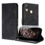 JayModCase Huawei P20 Lite/Nova 3. [Ekran Koruyuculu], Deri Folyo Koruyucu Kılıf [Stand Fonksiyonu] [Kart Bölmesi] [Manyetik Kapatma] Huawei Nova 3e için Kılıf - Siyah
