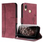 JayModCase Huawei P20 Lite/Nova 3e için Kapak, Huawei Nova 3e için Ekran Koruyucu Destek Kart Yuvalı Entegre Koruma Manyetik Kapatma ile Flip PU Deri Kılıf (Kırmızı)