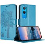 JayModCase OnePlus Nord CE4 Lite/Nord CE 4 Lite 5G için kılıf, deri kapaklı kılıf, [stant fonksiyonu] [mıknatıslı kilit] cep telefonu kılıfı, OnePlus Nord CE4 Lite ile uyumlu, mavi