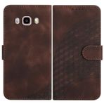 JayModCase Samsung Galaxy J7 2016 / J710 için kılıf, deri kılıf flip case stand fonksiyonlu kart bölmeli cüzdan kapaklı kılıf manyetik folyo Galaxy J7 2016 ile uyumlu - kahverengi