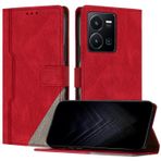 JayModCase Telefon Kılıfı Vivo Y22/Vivo Y22s/Vivo Y35 4G PU Deri Kart Yuvaları Manyetik Cüzdan | Ters Çevirmeli Kılıf | Stand Fonksiyonu | Vivo Y22 için Darbeye Dayanıklı Kılıf (Kırmızı)