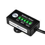 Jayron Mini LED Pil Göstergesi DC 12 / 24 V Pil Yakıt Göstergeleri Golf Arabası, Forklift ve Pille Çalışan Cihazlar için (Kurşun Asit Pil)