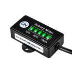 Jayron Mini LED pil göstergesi DC 12 / 24 V pil yakıt göstergesi, golf arabası, forklift ve pille çalışan cihazlar için (LiFePO4 pil)