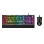 Jazzy V2 Oyuncu Klavye - Mouse Set Mekanik USB Kablo Rgb Aydınlatma 12800 Dpı (4887)