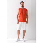 JB John Borners Erkek Bisiklet Yaka John Borners Baskılı Kolsuz T-Shirt Kırmızı - 2752