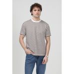 JB John Borners Erkek Bisiklet Yaka Modal Kumaş Çizgili T-Shirt Kahverengi - 26Y 1005
