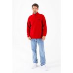JB John Borners Erkek Yarım Fermuarlı John Borners Nakışlı Polar Sweatshirt Bordo - 25K 6001Â