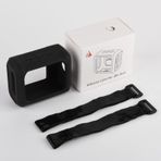 JBL Go 3 için Silikon Kılıf+Bisiklet Braketi Kayışı, Taşınabilir Bluetooth Hoparlör için Koruyucu Kabuk Kapağı, Koruma Kılıfı Aksesuarları (Siyah)