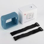 JBL Go 3 için Silikon Kılıf+Bisiklet Braketi Kayışı, Taşınabilir Bluetooth Hoparlör için Koruyucu Kılıf Kapak, Koruma Kılıfı Aksesuarları (Mavi)