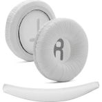Jbl T450BT T500BT T560 ile Uyumlu Kulaklık Yastığı Pedi ve Kafa Bandı Jbl 510 T 520 Kafa Pedi Kulaklık Süngeri Yastığı Üst Band Deri Yastık Bellek Köpük-Beyaz