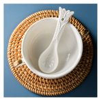 jbshop Çatal bıçak takımı tatlı kaşığı yaratıcı kelebek kısa saplı küçük çorba kaşığı seramik pasta tatlı kaşığı ev yulaf ezmesi kahvaltı kaşığı mutfak baharat kaşığı dondurma kaşığı (Renk: beyaz)