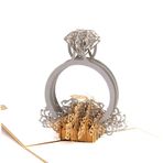 jbshop Tebrik Kartı 3D Açılır Düğün Davetiyesi Tebrik Kartları Sevgililer Günü Evlilik Yıl Dönümü Doğum Günü Partisi Kartpostalları Sürpriz Hediye Teşekkür Kartı (Miktar: 1 adet)