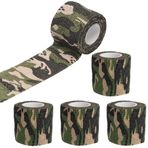 JchEnye 4 adet kamuflaj kumaş bant, kamuflaj bandı, kamuflaj kumaşı, su geçirmez, tekrar kullanılabilir, fotoğrafçılık ekipmanı, avcı balıkçı fotoğrafçılığı, 4,5 m