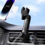 JCTRIWAY Priz montajı için araç telefonu tutucu, havalandırma deliği, pop kavrama için araç telefonu tutucusu [asla engelleme] AC havalandırma klipsi, telefon tutucusu, 360° ayarlanabilir, Popsocket araç