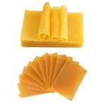 JDCMEI 20 Adet Balmumu Yaprakları, 13 x 9 cm Balmumu Plakaları, Balmumu Arı Mumları Arıcılık Mumları için Balmumu Tabakları Mum El Sanatları Mobilya Cilalama