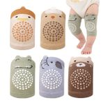 JDCMEI Emekleme için 5 çift dizlik, bebek dizliği, emeklemek için, bebek dizliği, lastik noktalı dizlik, bebek dizleri için emekleme koruması, küçük çocuklar için sevimli elastik koruyucu