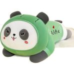 JDinner Panda Şerit Yastık Peluş Oyuncak (Yurt Dışından) - Beyaz - Yeşil