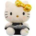 JDinner Siyah Altın Hello Kitty Büyük Kuromi Peluş Bebek Kız Sevimli Çocuk Oyuncak Bebek Kt Kedi Bebek (Yurt Dışından) - Gümüş