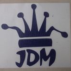 Jdm Kral Tacı Sticker Koyu Mavi 16x14,5cm - King Sticker, Jdm Kral Tacı Etiketi, Jdm Taç Çıkartması